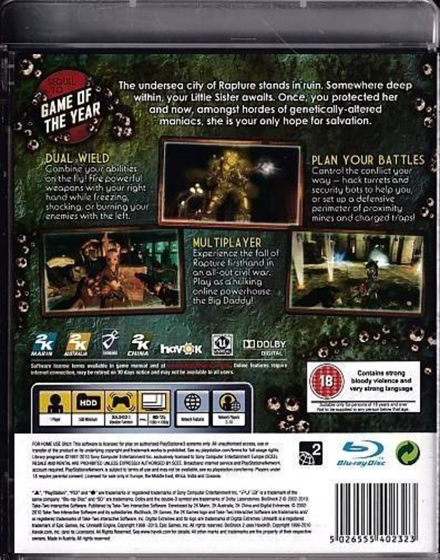 Retro Spillekonsoller EPIC PANDA Playstation 3 Ps3 Spil | Bioshock 2 - Ps3 (B Grade) (Genbrug)