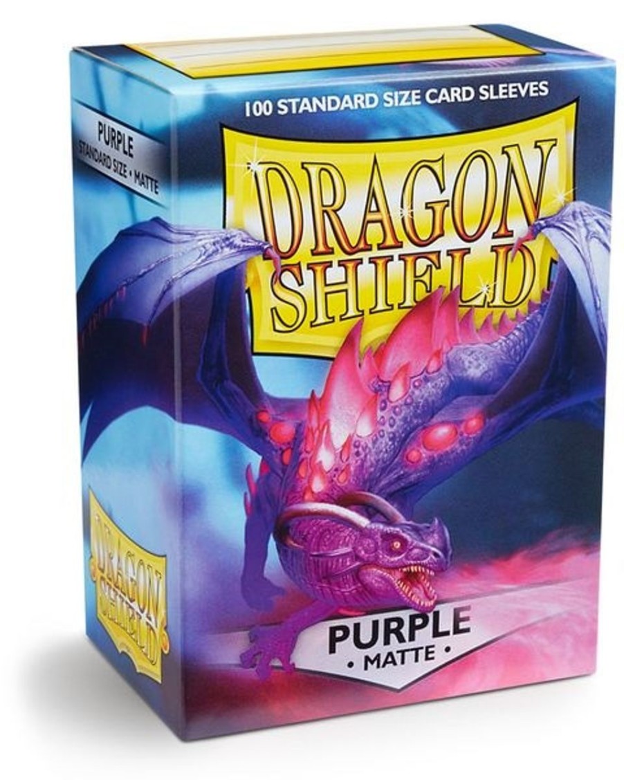 Tcg Kortspil EPIC PANDA Kortspil Plastlommer Sleeves | Dragon Shield - Matte Purple Sleeves - Standard Sleeves (100 Stk) - Plastiklommer