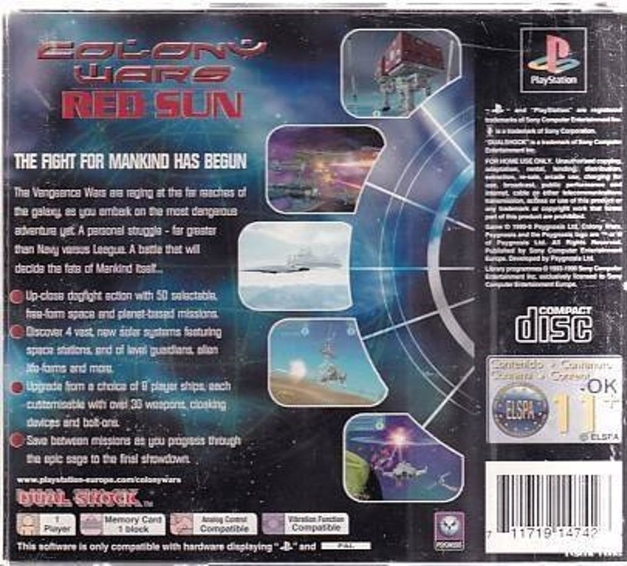 Retro Spillekonsoller EPIC PANDA Playstation 1 Ps1&Psx Spil | Colony Wars Red Sun - Playstation 1 (B Grade) (Genbrug)