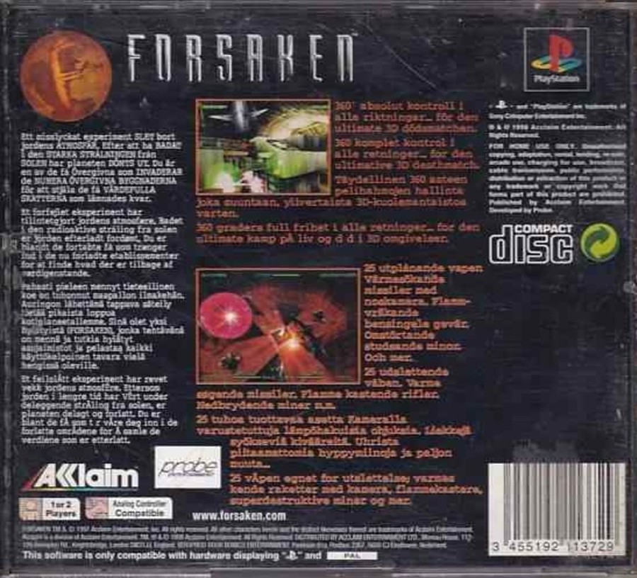 Retro Spillekonsoller EPIC PANDA Playstation 1 Ps1&Psx Spil | Forsaken - Ps1 (B Grade) (Genbrug)