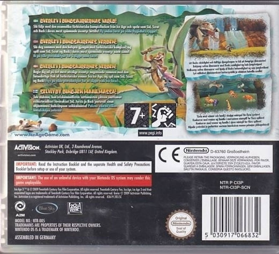 Retro Spillekonsoller EPIC PANDA Nintendo Ds Spil | Ice Age 3 Dawn Of The Dinosaurs - Nintendo Ds (A Grade) (Genbrug)