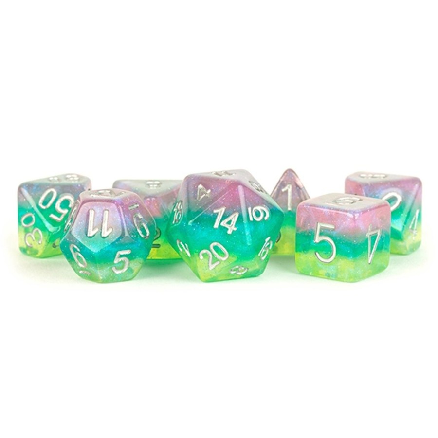 Rollespil EPIC PANDA Rollespilsterninger | Layered Stardust Radiance Dice Set - Rollespilsterninger - Metallic Dice Games