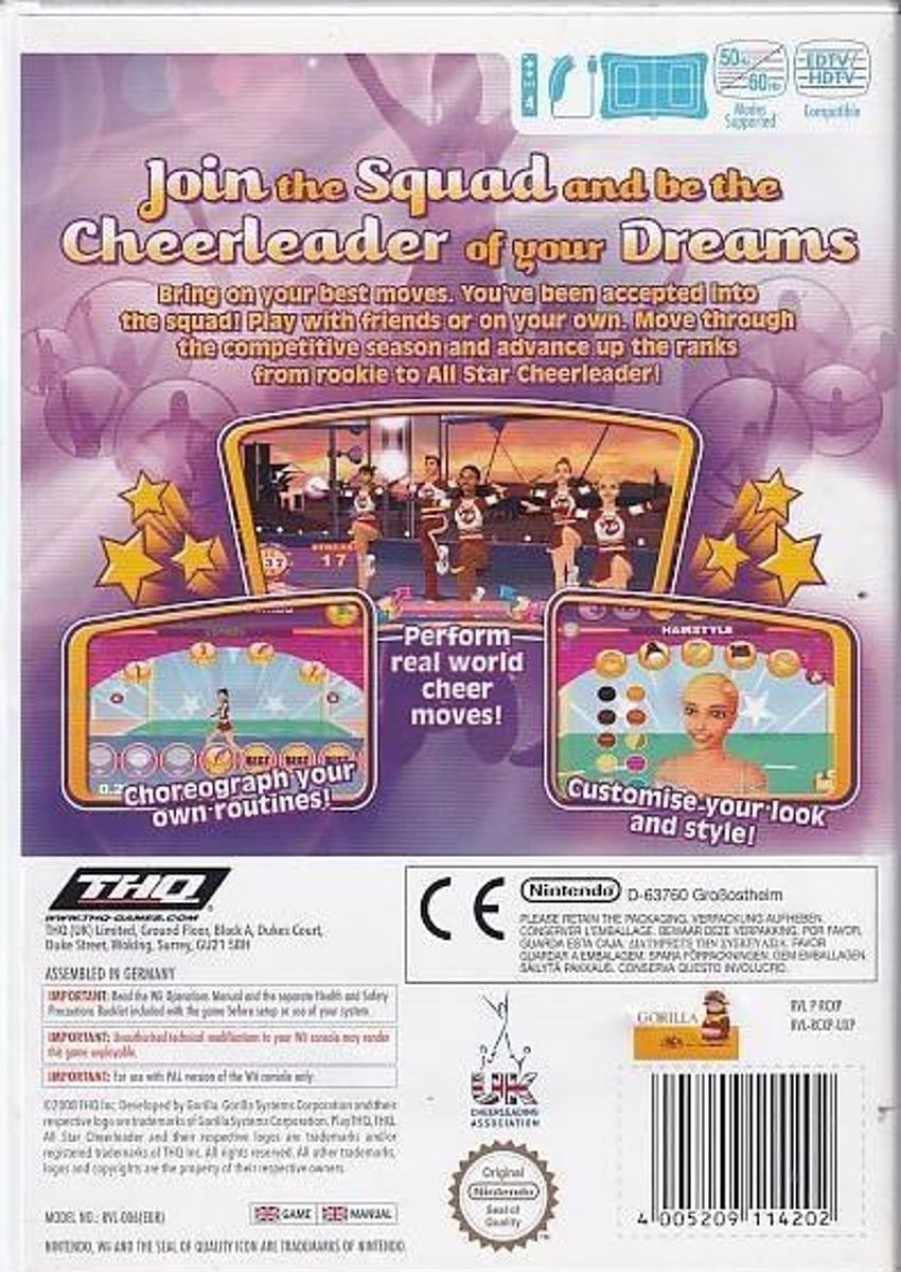 Retro Spillekonsoller EPIC PANDA Nintendo Wii Spil | All Star Cheerleader - Nintendo Wii Spil (B Grade) (Genbrug)