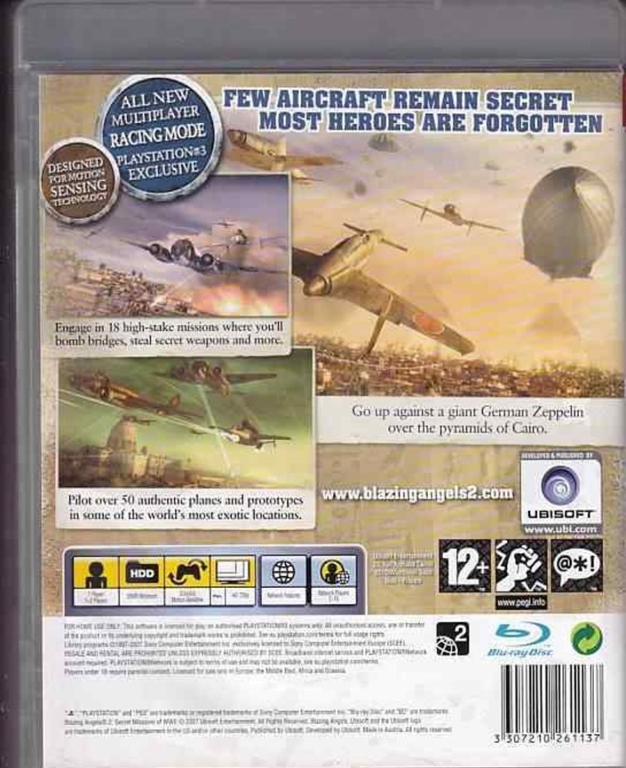 Retro Spillekonsoller EPIC PANDA Playstation 3 Ps3 Spil | Blazing Angels 2 Secret Missions Of Wwii - Ps3 (B Grade) (Genbrug)