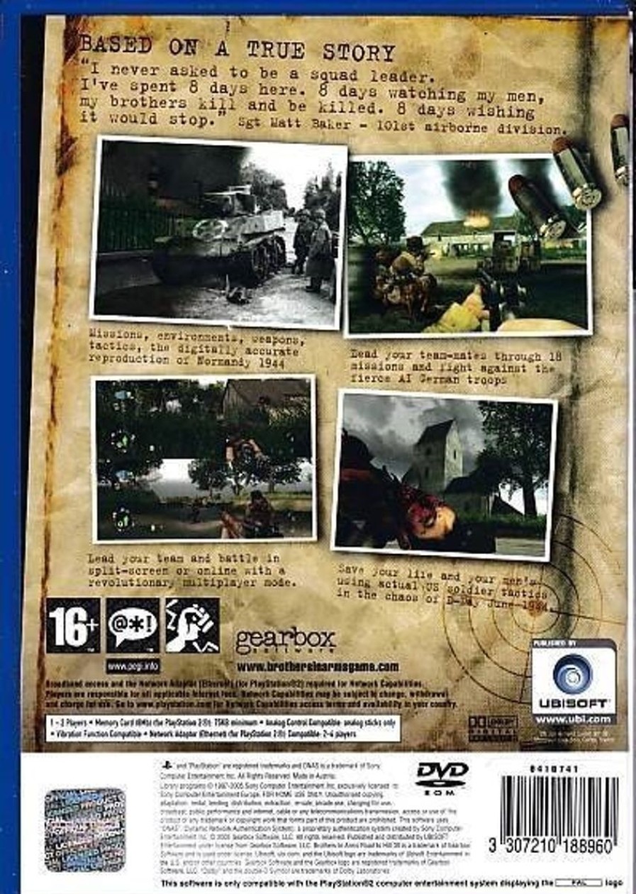 Retro Spillekonsoller EPIC PANDA Playstation 2 Ps2 Spil | Brothers In Arms Road To Hill 30 - Ps2 (B Grade) (Genbrug)