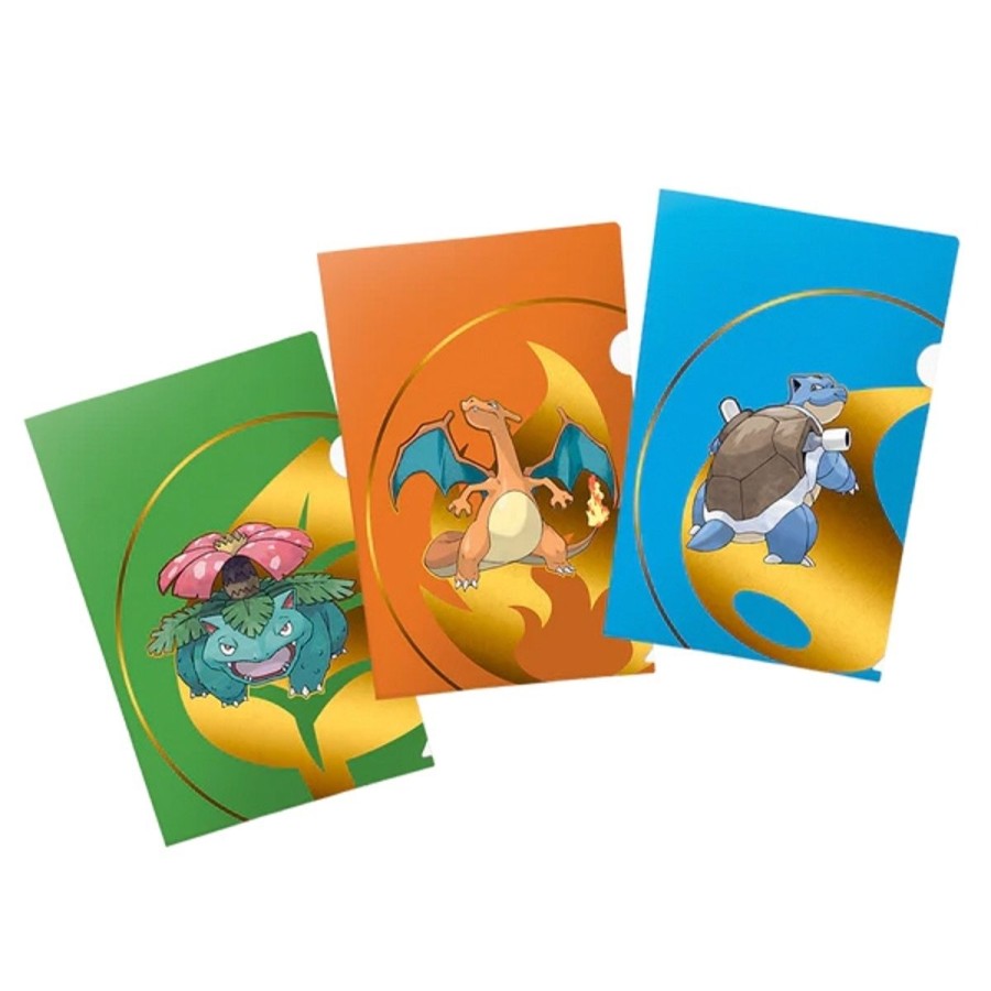 Tcg Kortspil EPIC PANDA Kortspil Plastlommer Sleeves | Pokemon Tournament Folios 3-Pack - Charizard Blastoise Venusaur - A4 Pokemon Plastlommer