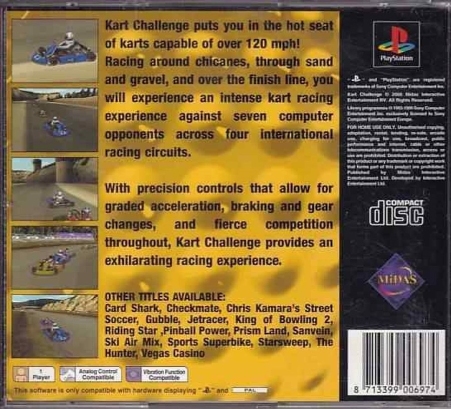 Retro Spillekonsoller EPIC PANDA Playstation 1 Ps1&Psx Spil | Kart Challenge - Ps1 (B Grade) (Genbrug)