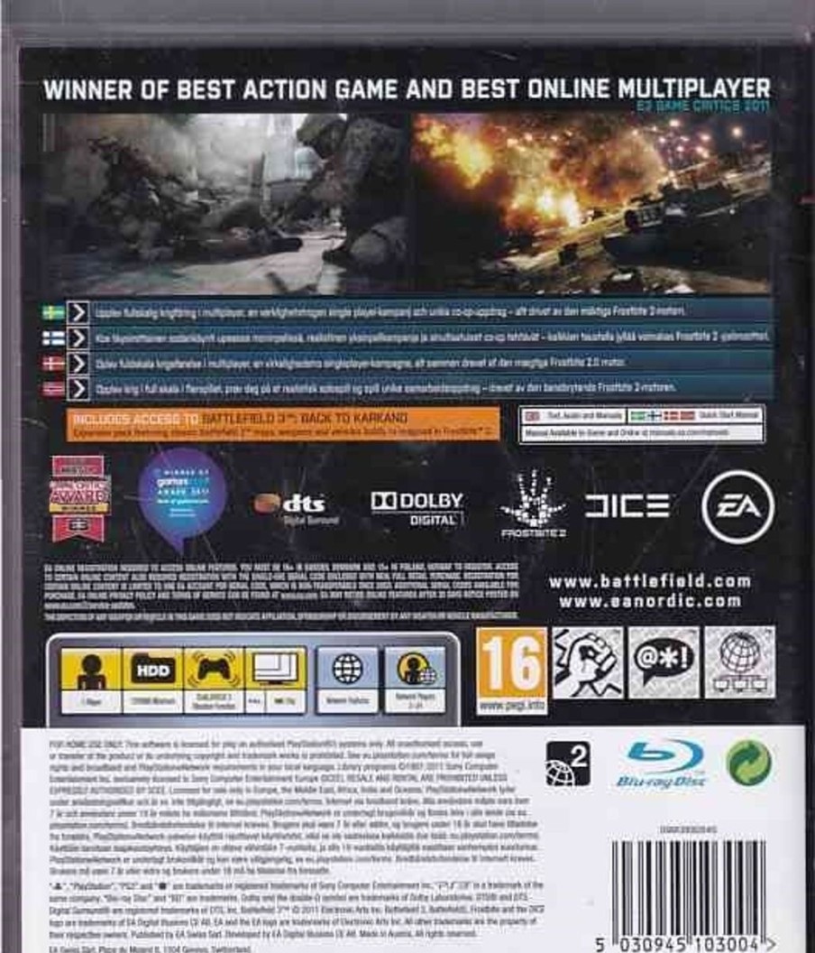 Retro Spillekonsoller EPIC PANDA Playstation 3 Ps3 Spil | Battlefield 3 Limited Edition - Ps3 (B Grade) (Genbrug)