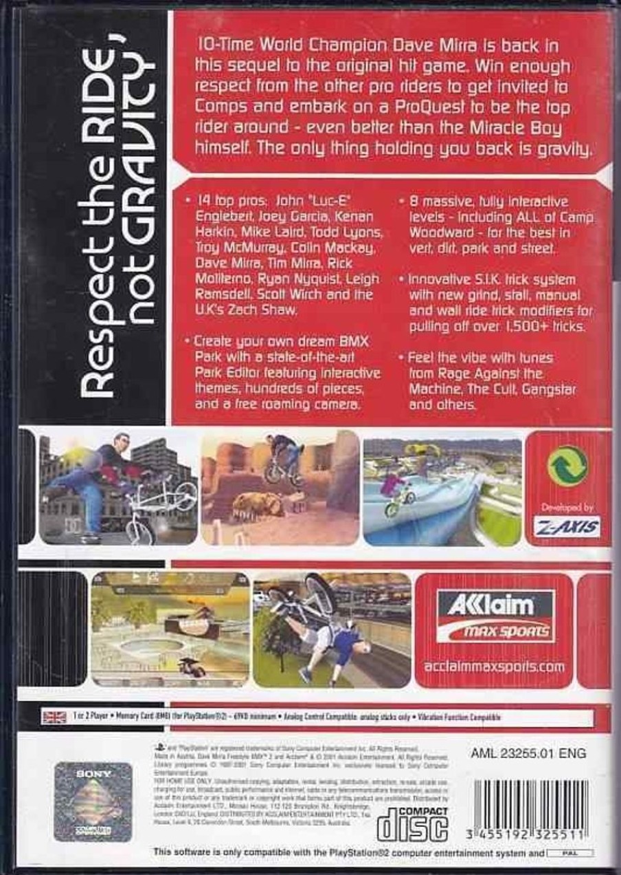 Retro Spillekonsoller EPIC PANDA Playstation 2 Ps2 Spil | Dave Mirra Freestyle Bmx 2 - Ps2 (B Grade) (Genbrug)