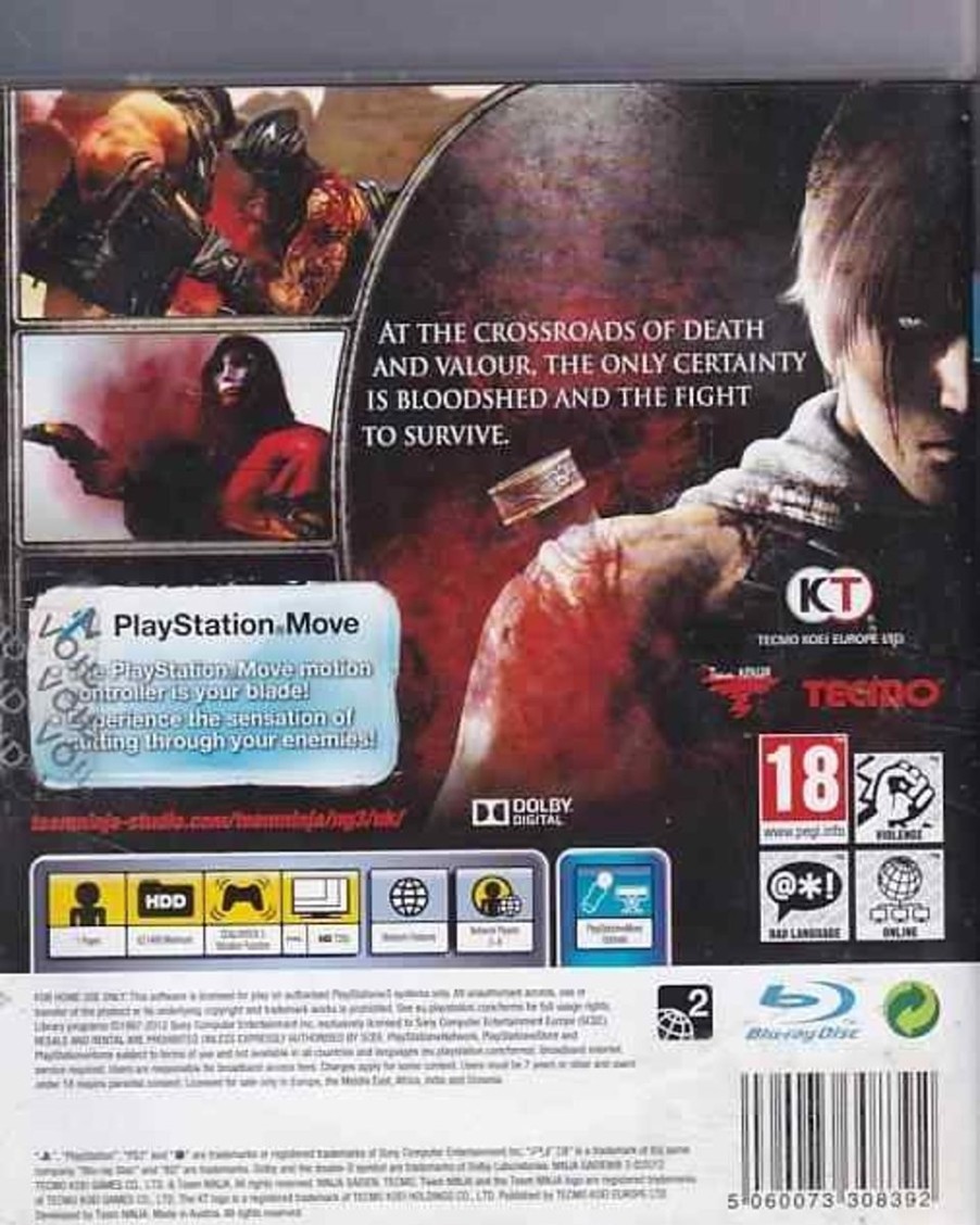 Retro Spillekonsoller EPIC PANDA Playstation 3 Ps3 Spil | Ninja Gaiden 3 - Ps3 (B Grade) (Genbrug)