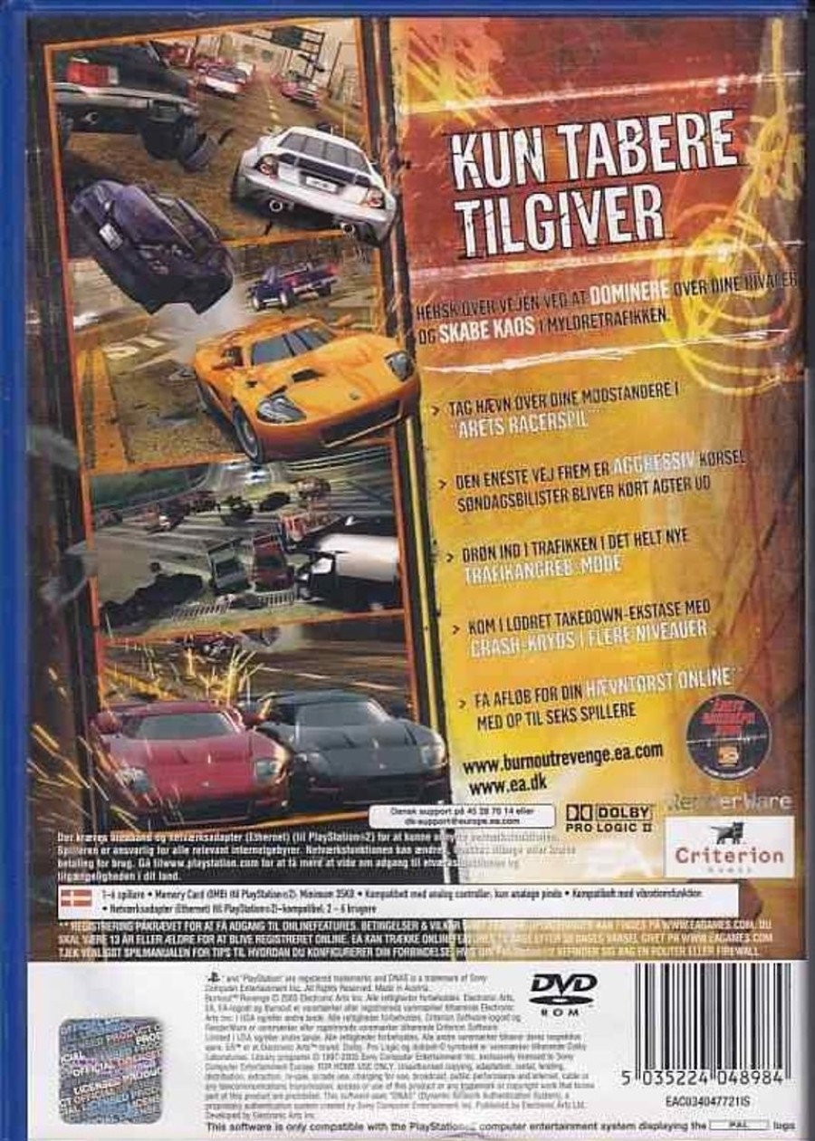 Retro Spillekonsoller EPIC PANDA Playstation 2 Ps2 Spil | Burnout Revenge (Dansk) - Ps2 (B Grade) (Genbrug)