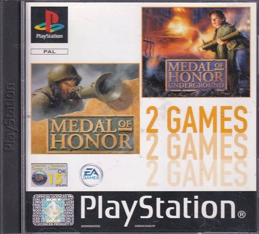 Retro Spillekonsoller EPIC PANDA Playstation 1 Ps1&Psx Spil | Medal Of Honor + Medal Of Honor Underground - Ps1 (B Grade) (Genbrug)