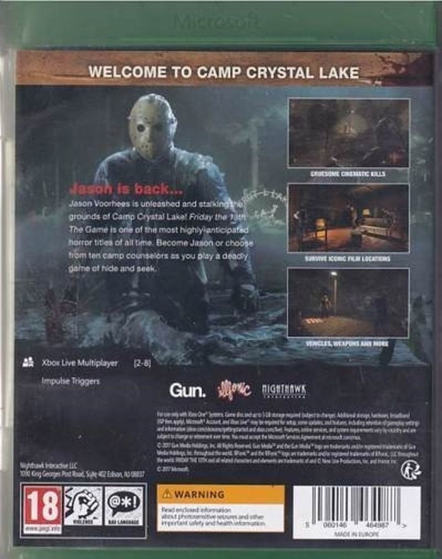 Retro Spillekonsoller EPIC PANDA Xbox One Spil | Friday The 13Th - The Game - Xbox One Spil (B-Grade) (Genbrug)