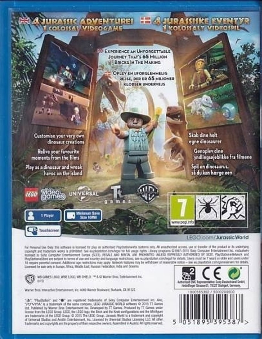 Retro Spillekonsoller EPIC PANDA Playstation Vita Spil | Lego Jurassic World - Ps Vita (A Grade) (Genbrug)