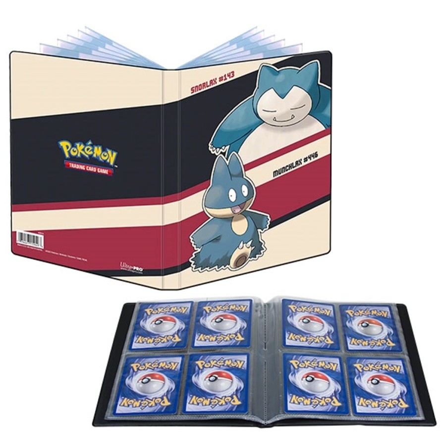 Tcg Kortspil EPIC PANDA Pokemon Tilbehor Samlemapper | Snorlax And Munchlax - 4-Pocket A5 Pokemon Mappe