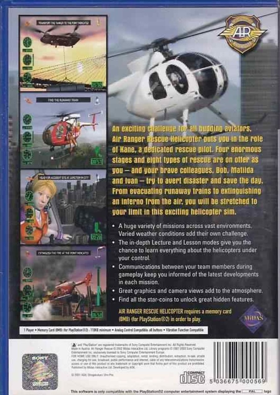 Retro Spillekonsoller EPIC PANDA Playstation 2 Ps2 Spil | Air Ranger Rescue Helicopter - Ps2 (B Grade) (Genbrug)