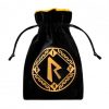 Rollespil EPIC PANDA Terningeposer | Runic Black And Gold Velour - Dice Bag - Q Workshop