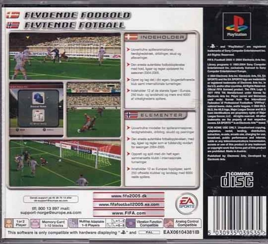 Retro Spillekonsoller EPIC PANDA Playstation 1 Ps1&Psx Spil | Fifa Football 2005 - Ps1 (B Grade) (Genbrug)