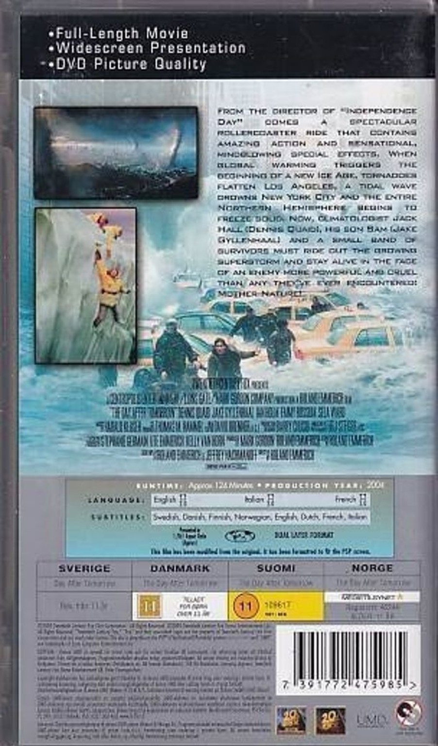 Retro Spillekonsoller EPIC PANDA Playstation Portable Film Umd | The Day After Tomorrow - Psp Umd Film (B Grade) (Genbrug)