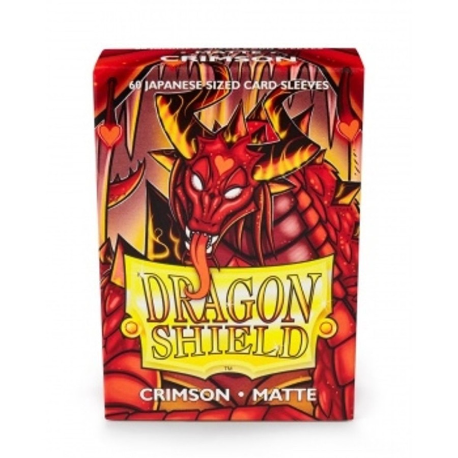 Tcg Kortspil EPIC PANDA Yugioh! Kort Tilbehor | Yu-Gi-Oh Tilbehor - Matte Crimson (60 Small Sleeves) - Dragon Shield