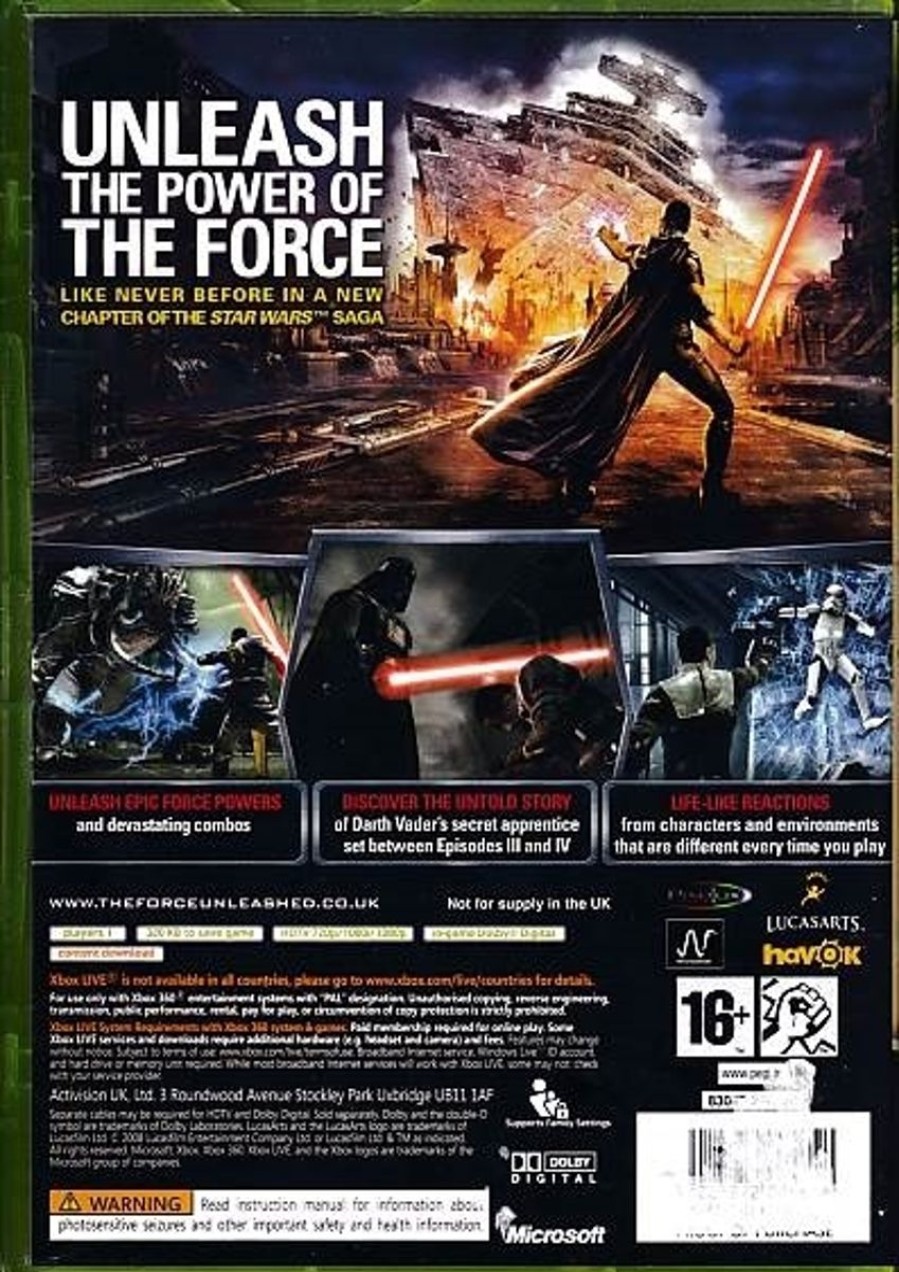 Retro Spillekonsoller EPIC PANDA Xbox 360 Spil | Star Wars The Force Unleashed - Xbox Live - Xbox 360 (B Grade) (Genbrug)