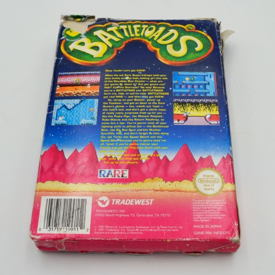 Retro Spillekonsoller EPIC PANDA Nes Spil | Battletoads - Nes-Noe (Scn Manual) - Complete In Box (C Grade) (Genbrug)