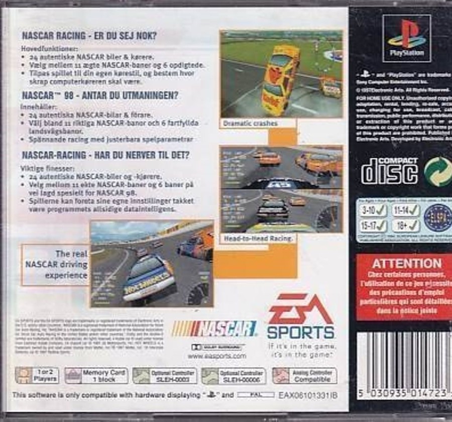 Retro Spillekonsoller EPIC PANDA Playstation 1 Ps1&Psx Spil | Nascar 98 - Ps1 (B Grade) (Genbrug)