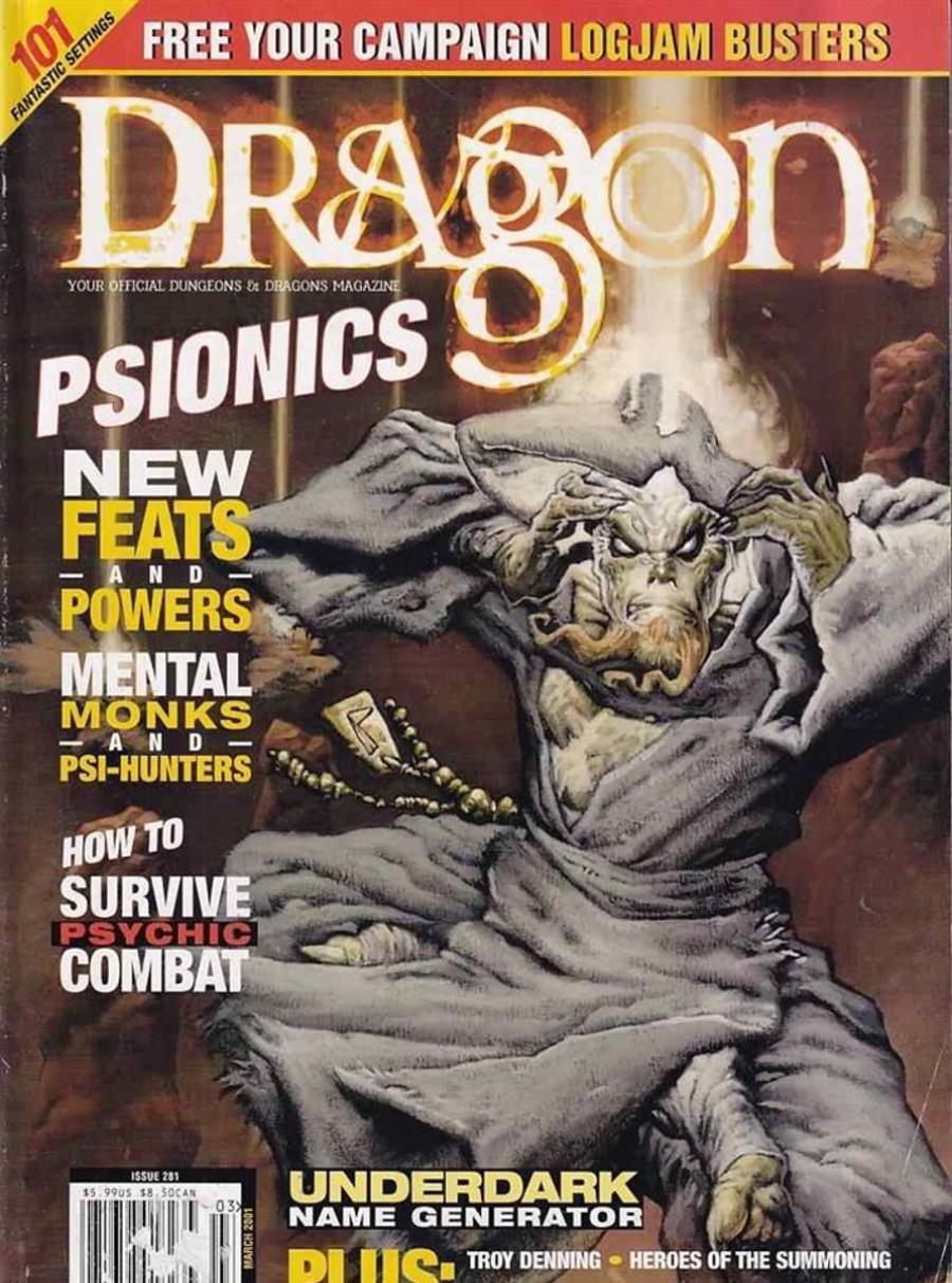 Rollespil EPIC PANDA | Dragon Magazine - Issue 281 - Psionics (B Grade) (Genbrug)