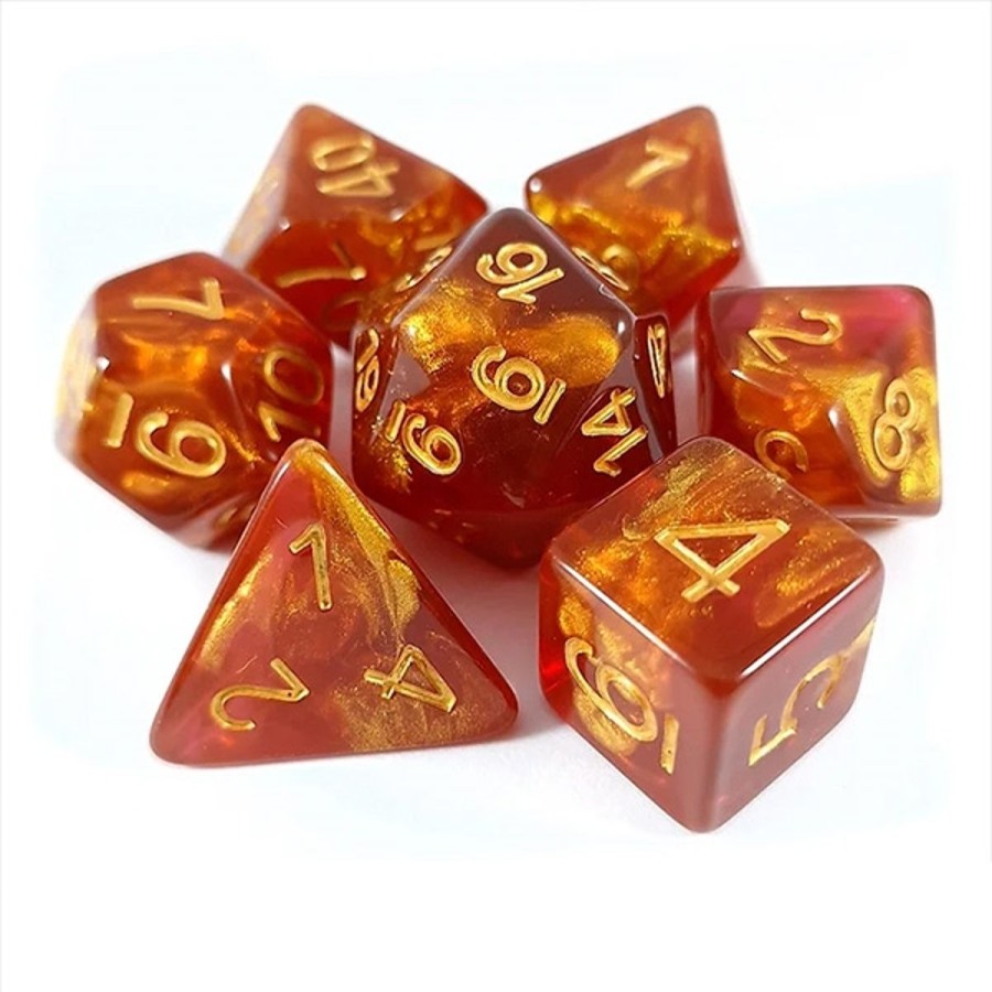 Rollespil EPIC PANDA Rollespilsterninger | Embers Of Mayfire Dice Set - Rollespilsterninger - Lindorm Dice