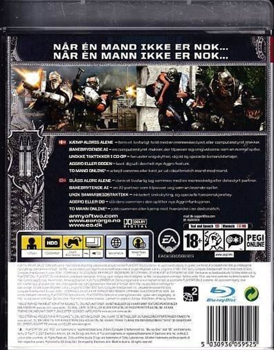 Retro Spillekonsoller EPIC PANDA Playstation 3 Ps3 Spil | Army Of Two - Ps3 (B Grade) (Genbrug)