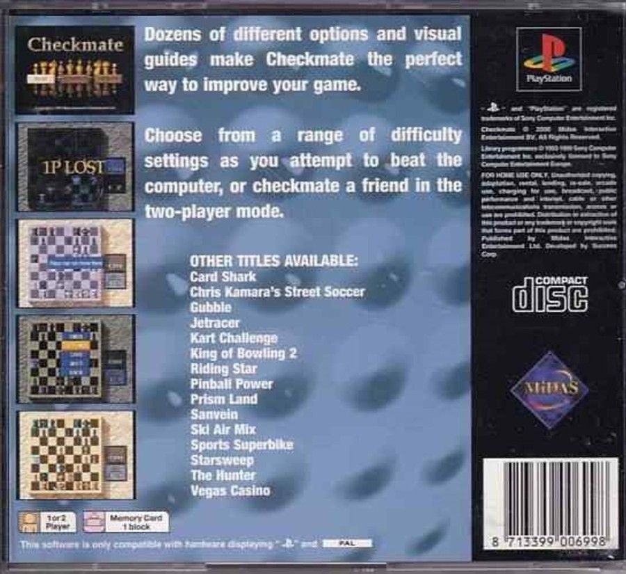 Retro Spillekonsoller EPIC PANDA Playstation 1 Ps1&Psx Spil | Checkmate - Ps1 (B Grade) (Genbrug)