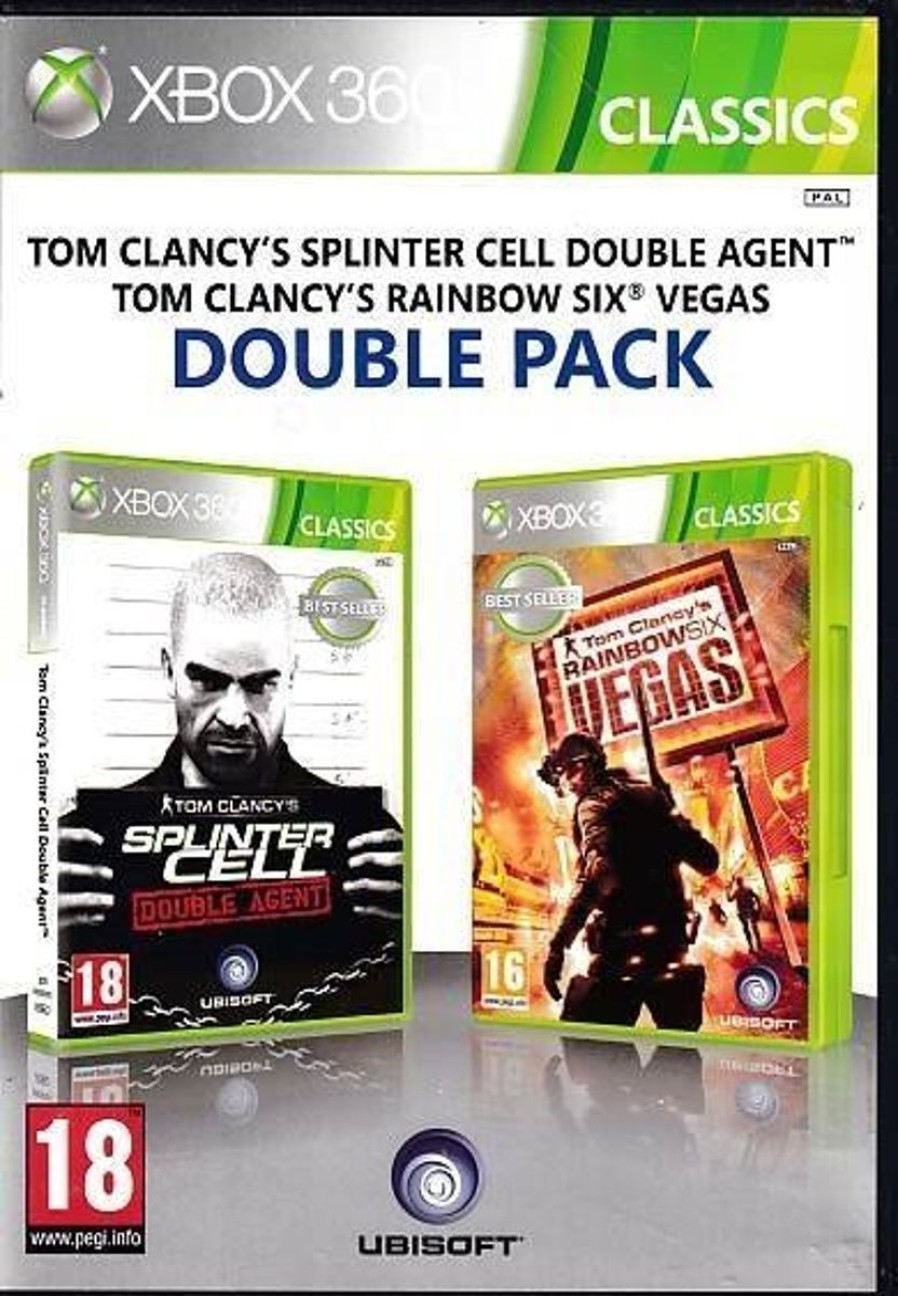 Retro Spillekonsoller EPIC PANDA Xbox 360 Spil | Tom Clancys Splinter Cell Double Agent + Tom Clancys Rainbow Six Vegas Double Pack - Classics - Xbox 360 (B Grade) (Genbrug)