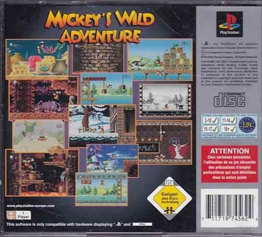 Retro Spillekonsoller EPIC PANDA Playstation 1 Ps1&Psx Spil | Mickeys Wild Adventure - Platinum - Ps1 (B Grade) (Genbrug)