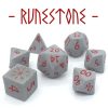 Rollespil EPIC PANDA Rollespilsterninger | Rune Stone Ceramic Dice Set - Rollespilsterninger - Lindorm Dice