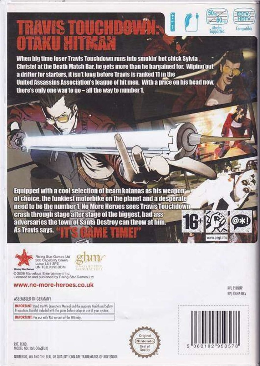 Retro Spillekonsoller EPIC PANDA Nintendo Wii Spil | No More Heroes - Wii (B Grade) (Genbrug)