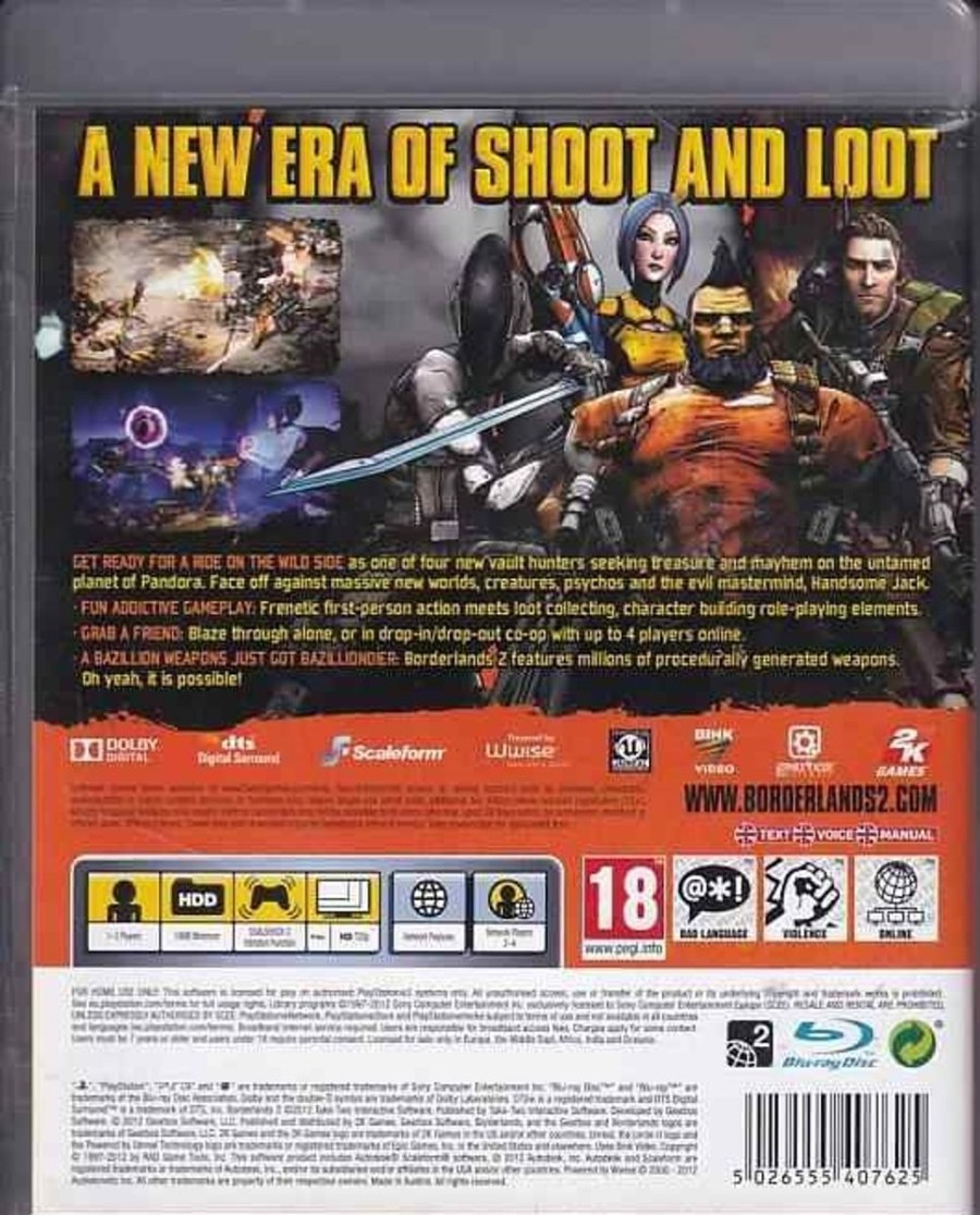 Retro Spillekonsoller EPIC PANDA Playstation 3 Ps3 Spil | Borderlands 2 - Ps3 (B Grade) (Genbrug)