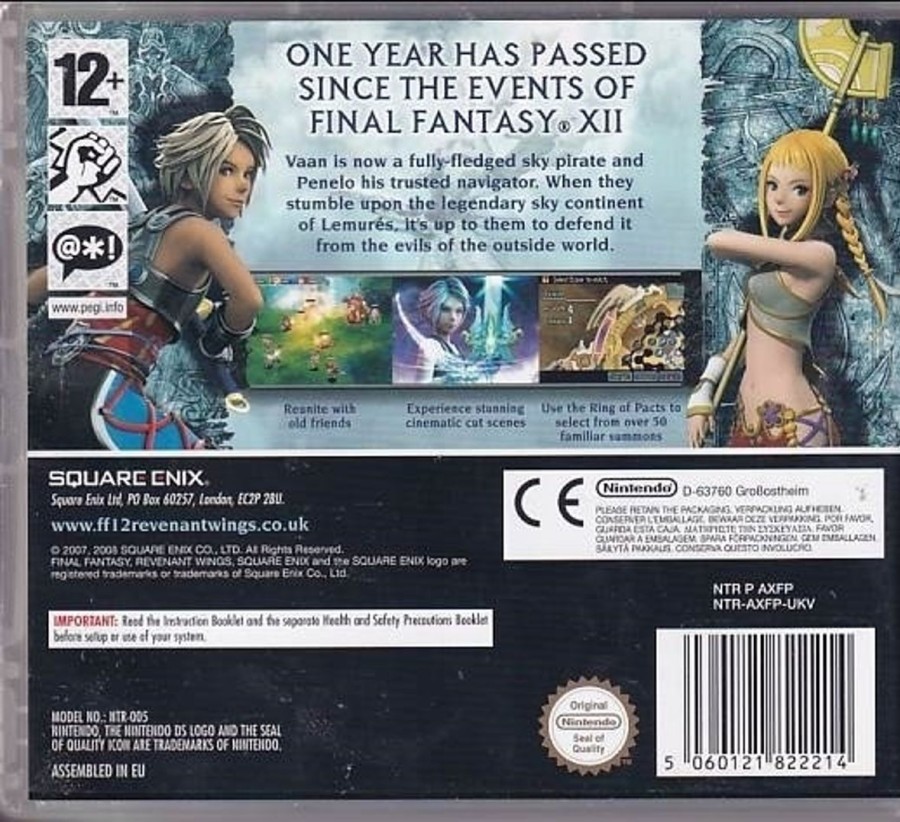 Retro Spillekonsoller EPIC PANDA Nintendo Ds Spil | Final Fantasy Xii - Revenant Wings - Nintendo Ds (A Grade) (Genbrug)