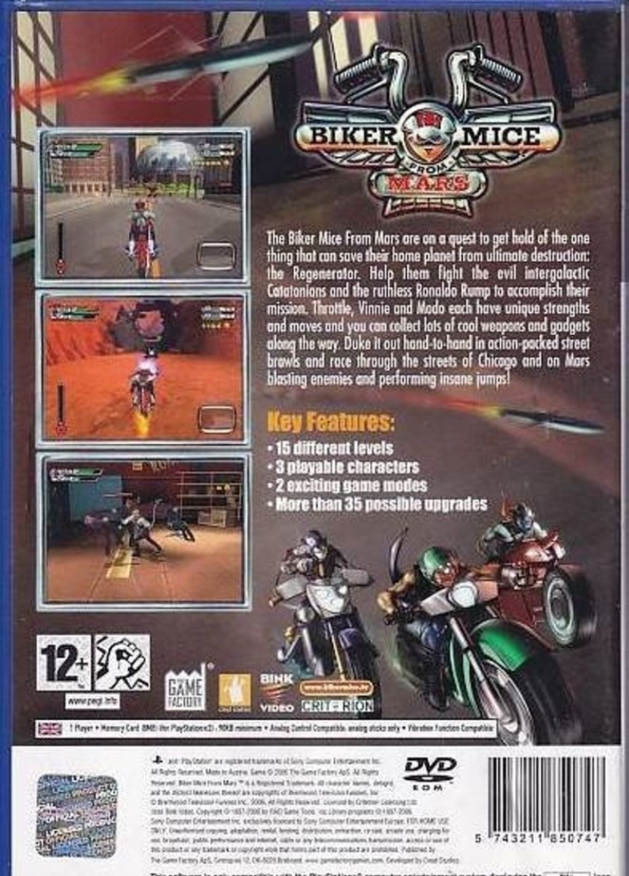 Retro Spillekonsoller EPIC PANDA Playstation 2 Ps2 Spil | Biker Mice From Mars - Ps2 (B Grade) (Genbrug)