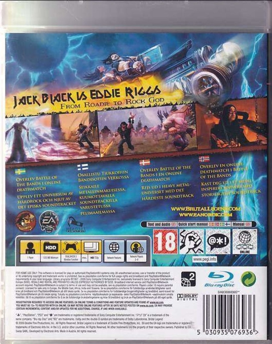 Retro Spillekonsoller EPIC PANDA Playstation 3 Ps3 Spil | Brutal Legend - Ps3 (B Grade) (Genbrug)