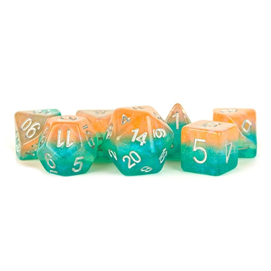 Rollespil EPIC PANDA Rollespilsterninger | Layered Stardust Sunset Dice Set - Rollespilsterninger - Metallic Dice Games