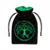 Rollespil EPIC PANDA Terningeposer | Forest Black And Green Velour Dice Bag - Terningepose - Q-Workshop