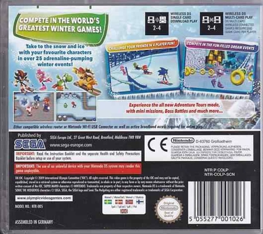 Retro Spillekonsoller EPIC PANDA Nintendo Ds Spil | Mario And Sonic At The Olympic Winter Games - Nintendo Ds (A Grade) (Genbrug)