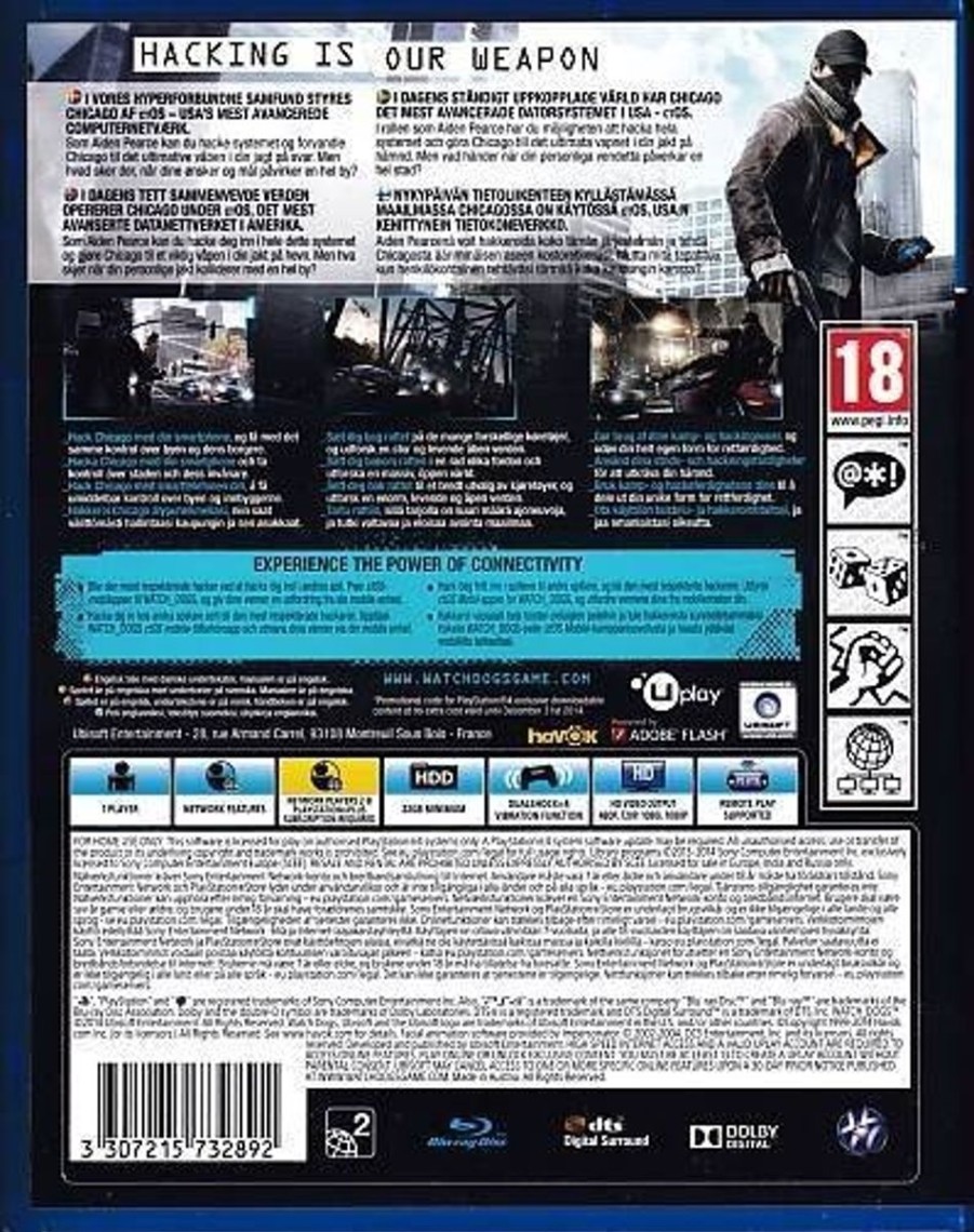 Retro Spillekonsoller EPIC PANDA Playstation 4 Ps4 Spil | Watch Dogs - Ps4 (A Grade) (Genbrug)