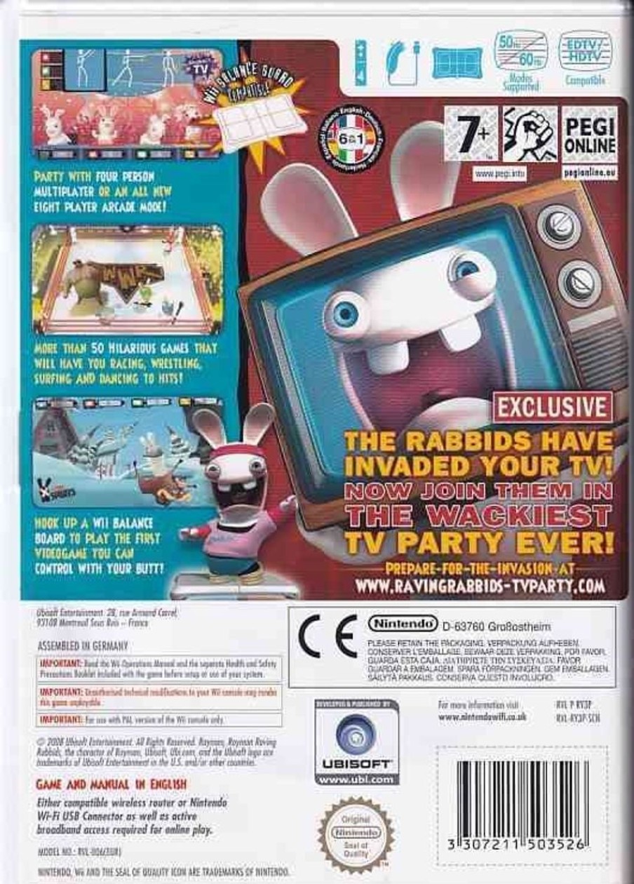 Retro Spillekonsoller EPIC PANDA Nintendo Wii Spil | Rayman Raving Rabbids Tv Party - Nintendo Wii (B Grade) (Genbrug)