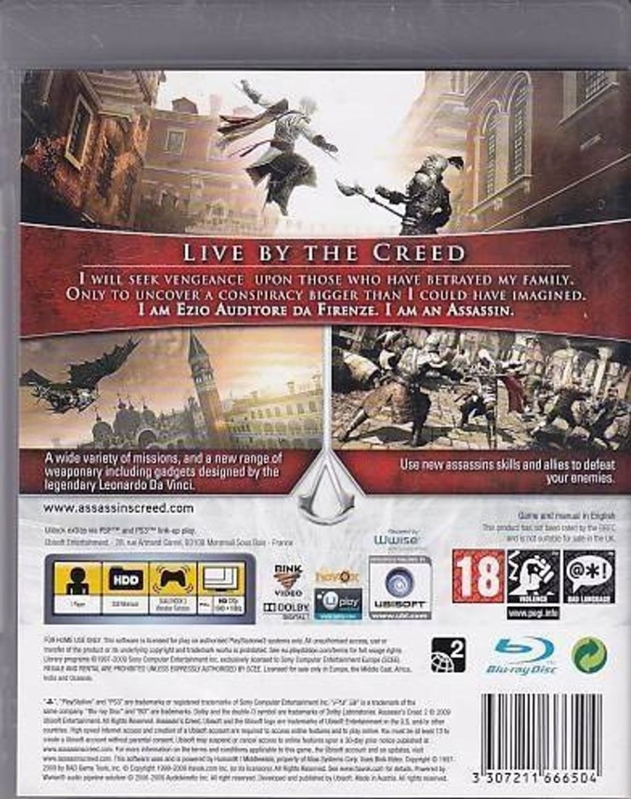 Retro Spillekonsoller EPIC PANDA Playstation 3 Ps3 Spil | Assassins Creed Ii - Ps3 (B Grade) (Genbrug)