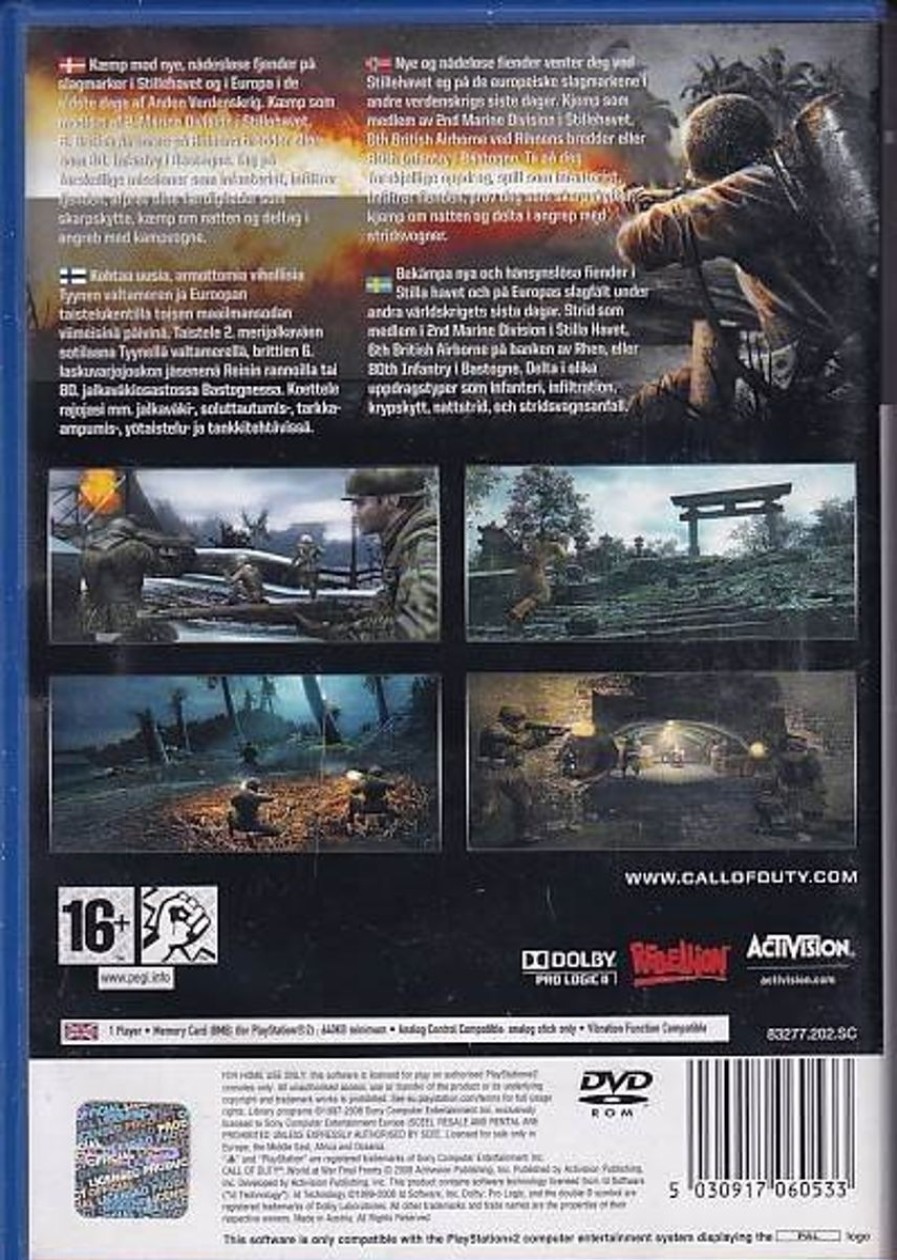 Retro Spillekonsoller EPIC PANDA Playstation 2 Ps2 Spil | Call Of Duty World At War Final Fronts - Ps2 (B Grade) (Genbrug)