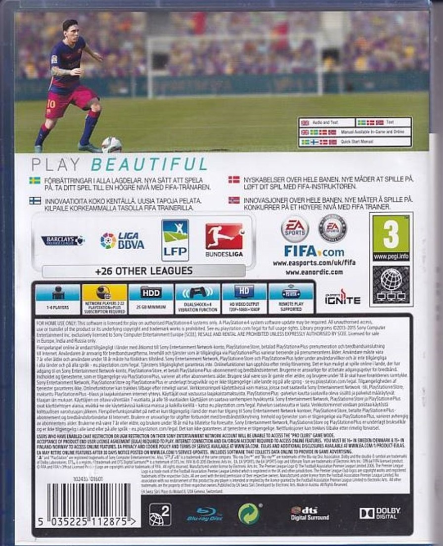 Retro Spillekonsoller EPIC PANDA Playstation 4 Ps4 Spil | Fifa 16 - Ps4 (A Grade) (Genbrug)