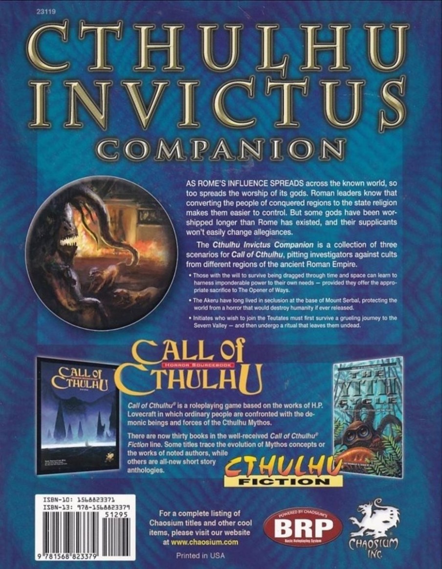 Rollespil EPIC PANDA Call Of Cthulhu | Call Of Cthulhu - 6Th Ed - Cthulhu Invictus Companion - (B-Grade) (Genbrug)