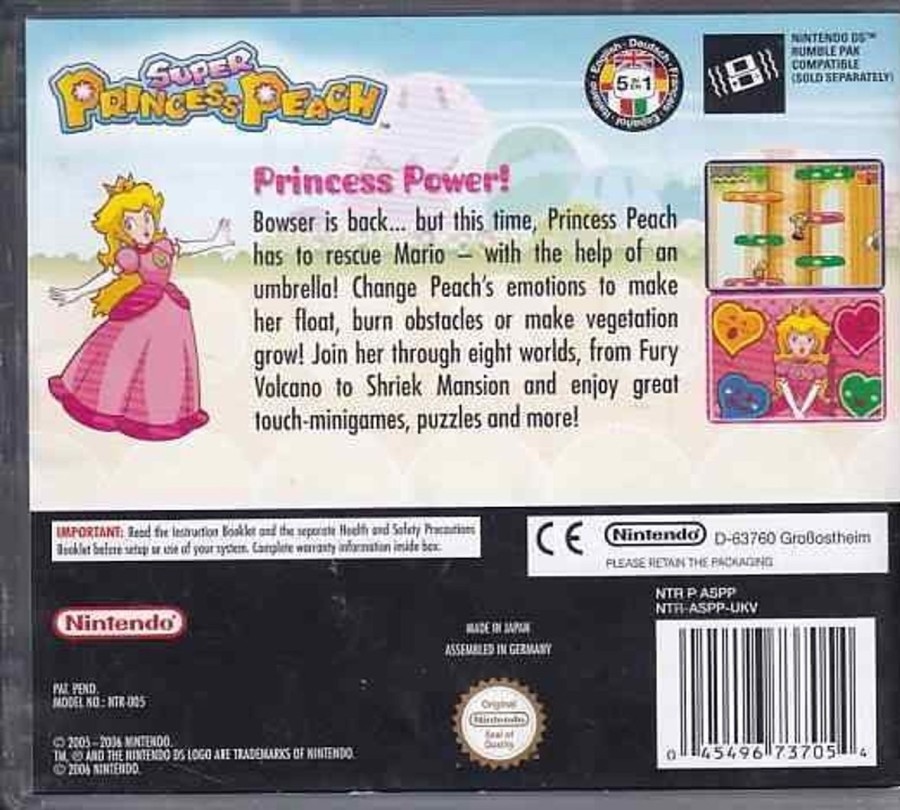 Retro Spillekonsoller EPIC PANDA Nintendo Ds Spil | Super Princess Peach - Nintendo Ds (A Grade) (Genbrug)