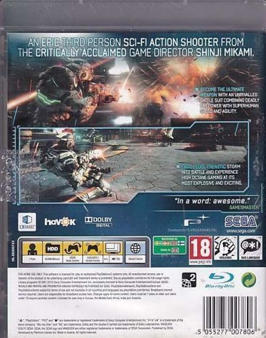 Retro Spillekonsoller EPIC PANDA Playstation 3 Ps3 Spil | Vanquish - Ps3 (B Grade) (Genbrug)